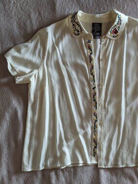Kiki's Delivery Service Floral Girls Woven Button-Up